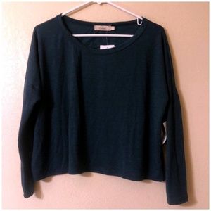 Elodie Dark Green Long Sleeve Crop Top